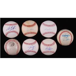 Lot of (7) Signed Baseballs with Tim Raines, Colby Rasmus, Mason Williams, Frank Tanana, Garrett Jon