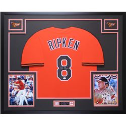 Cal Ripken Jr. Signed 35x43 Custom Framed Jersey Display (JSA COA)