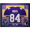 Image 1 : Randy Moss Signed 35x43 Custom Framed Jersey (JSA COA)