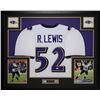 Image 1 : Ray Lewis Signed 35x43 Custom Framed Jersey (JSA COA)