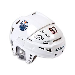 Connor McDavid Signed Edmonton Oilers Full Size Limited Edition Helmet Inscribed  Art Ross  (UDA COA