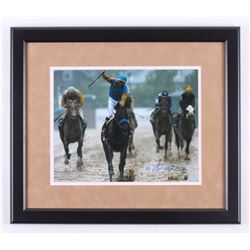 Victor Espinoza Signed "2015 Preakness" 18x21 Custom Framed Photo Display (Steiner COA)