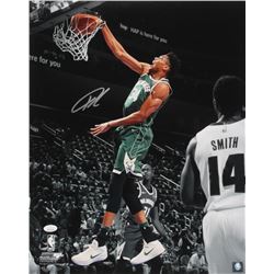 Giannis Antetokounmpo Signed Milwaukee Bucks 16x20 Photo (JSA COA)