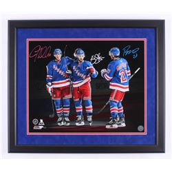 Kevin Shattenkirk, J.T. Miller  Ryan McDonagh Signed New York Rangers 22x26 Custom Framed Photo Disp