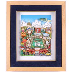 Charles Fazzino Signed LE "1988 Notre Dame Fighting Irish National Champions" 22x27 Custom Framed Co