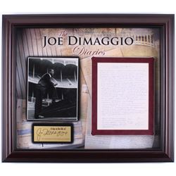 Joe DiMaggio Hand-Written "The Joe DiMaggio Diaries" 24x28 Custom Framed Diary Page Display (Steiner