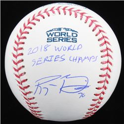 Ryan Brasier Signed Official 2018 World Series Baseball Inscribed "2018 World Series Champs" (JSA CO