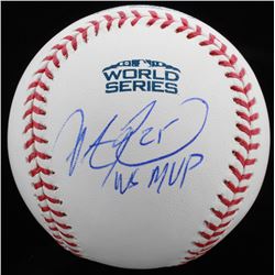 Steve Pearce Signed Official 2018 World Series Baseball Inscribed "WS MVP" (JSA COA)