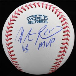 Steve Pearce Signed Official 2018 World Series Baseball Inscribed "WS MVP" (JSA COA)