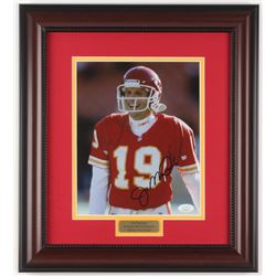Joe Montana Signed Kansas City Chiefs 14.75x16.5 Custom Framed Photo Display (JSA COA)