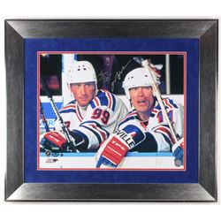 Wayne Gretzky  Mark Messier Signed Edmonton Oilers 24.5x28.5 Custom Framed Photo Display (UDA COA  S