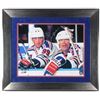 Image 1 : Wayne Gretzky  Mark Messier Signed Edmonton Oilers 24.5x28.5 Custom Framed Photo Display (UDA COA  S