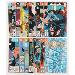 Lot of (19) 1985-1987 DC "Batman" Comic Books Issues with #395, #384, #408, #397, #401