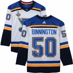 Jordan Binnington Signed St. Louis Blues Jersey (Fanatics Hologram)