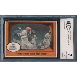 1961 Topps #77 Jim Brown In-Action (BCCG 7)