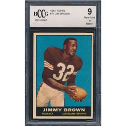 1961 Topps #71 Jim Brown (BCCG 9)