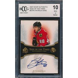 2007-08 SP Authentic Sign of the Times #STPK Patrick Kane (BCCG 10)