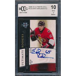 2009-10 Ultimate Collection #124 Erik Karlsson AU RC (BCCG 10)