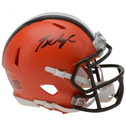 Baker Mayfield Signed Cleveland Browns Mini Speed Helmet (Fanatics Hologram)