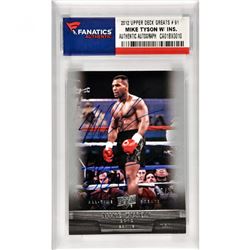 Mike Tyson Signed 2012 Upper Deck All-Time Greats #91 (Fanatics Encapsulated)