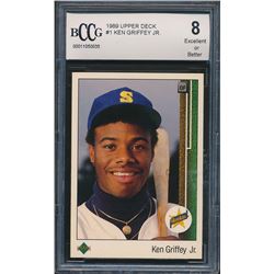 1989 Upper Deck #1 Ken Griffey Jr. RC (BCCG 8)