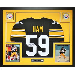 Jack Ham Signed 35x43 Custom Framed Jersey Inscribed "HOF 88" (JSA COA)
