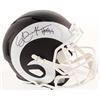 Image 1 : Eric Dickerson Signed Los Angeles Rams Full-Size Matte Black Speed Helmet Inscribed "HOF 99" (Schwar