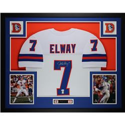 John Elway Signed 35x43 Custom Framed Jersey (JSA COA)