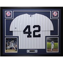 Mariano Rivera Signed 35x43 Custom Framed Jersey Display (Steiner COA)
