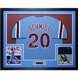 Mike Schmidt Signed 35x43 Custom Framed Jersey Inscribed "80 WS Champs" (Fanatics Hologram)