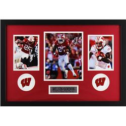 Melvin Gordon Signed Wisconsin Badgers 18x27 Custom Framed Photo Display (Radtke COA)