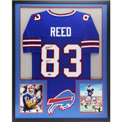 Andre Reed Signed 34x42 Custom Framed Jersey Inscribed  HOF 14  (Radtke COA)