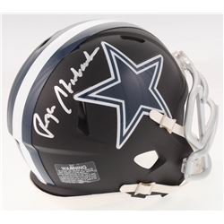 Roger Staubach Signed Dallas Cowboys Matte Black Speed Mini Helmet (JSA COA)