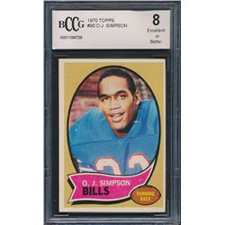 1970 Topps #90 O. J. Simpson RC (BCCG 8)