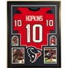 Image 1 : DeAndre Hopkins Signed 34x42 Custom Framed Jersey (JSA COA)