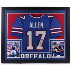 Josh Allen Signed 35x43 Custom Framed Jersey Display (JSA COA)