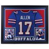 Image 1 : Josh Allen Signed 35x43 Custom Framed Jersey Display (JSA COA)