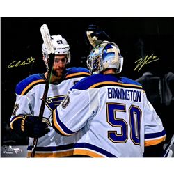 Jordan Binnington  Alex Pietrangelo Signed St. Louis Blues LE 16x20 Photo (Fanatics Hologram)