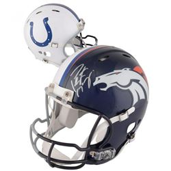 Peyton Manning Signed Indianapolis Colts / Denver Broncos Spilt Full-Size Authentic On-Field Helmet 