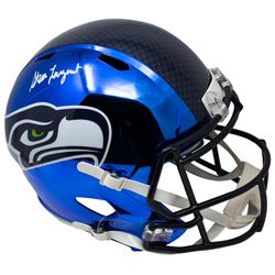 Steve Largent Signed Seattle Seahawks Full-Size Chrome Speed Helmet (Beckett COA)