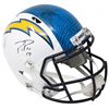 Image 1 : Philip Rivers Signed Los Angeles Chargers Full-Size Hydro Dipped Speed Helmet (Beckett COA)