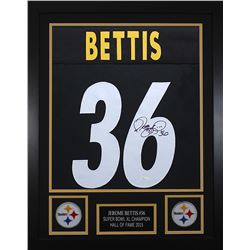 Jerome Bettis Signed 24x30 Custom Framed Jersey (JSA COA)