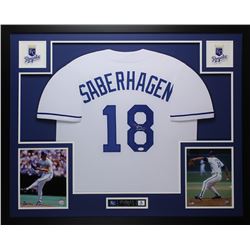 Bret Saberhagen Signed 35x43 Custom Framed Jersey (JSA COA)