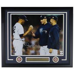 Mariano Rivera Signed New York Yankees 22x27 Custom Framed Photo Display Inscribed "HOF 2019" (JSA C