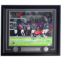 Philadelphia Eagles "Super Bowl LII Champions" 22x27 Custom Framed Photo Display Team-Signed by (4) 