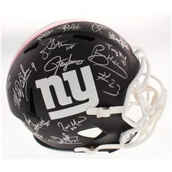 1986  1990 New York Giants Signed Full-Size Matte Black Speed Helmet Signed by (28) with Lawrence Ta