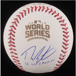 Theo Epstein Signed 2016 World Series Logo Baseball Inscribed "16 WS Champs" (Schwartz COA)