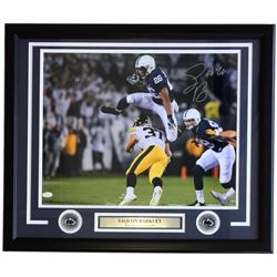 Saquon Barkley Signed Penn State Nittany Lions 22x27 Custom Framed Photo Display (JSA COA)