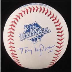 Tony La Russa Signed 1989 World Series Logo Baseball (Schwartz COA)