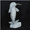 Image 3 : Ann Arlooktoo's "Norwhale" original Inuit carving.